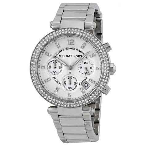 michael kors mk5353 parker ladies silver watch|michael kors parker watch.